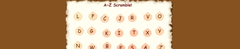 A board of scrambled letters for dyslexia game