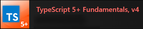 TypeScript 5 plus icon as the TypeScript Fundamentals training icon